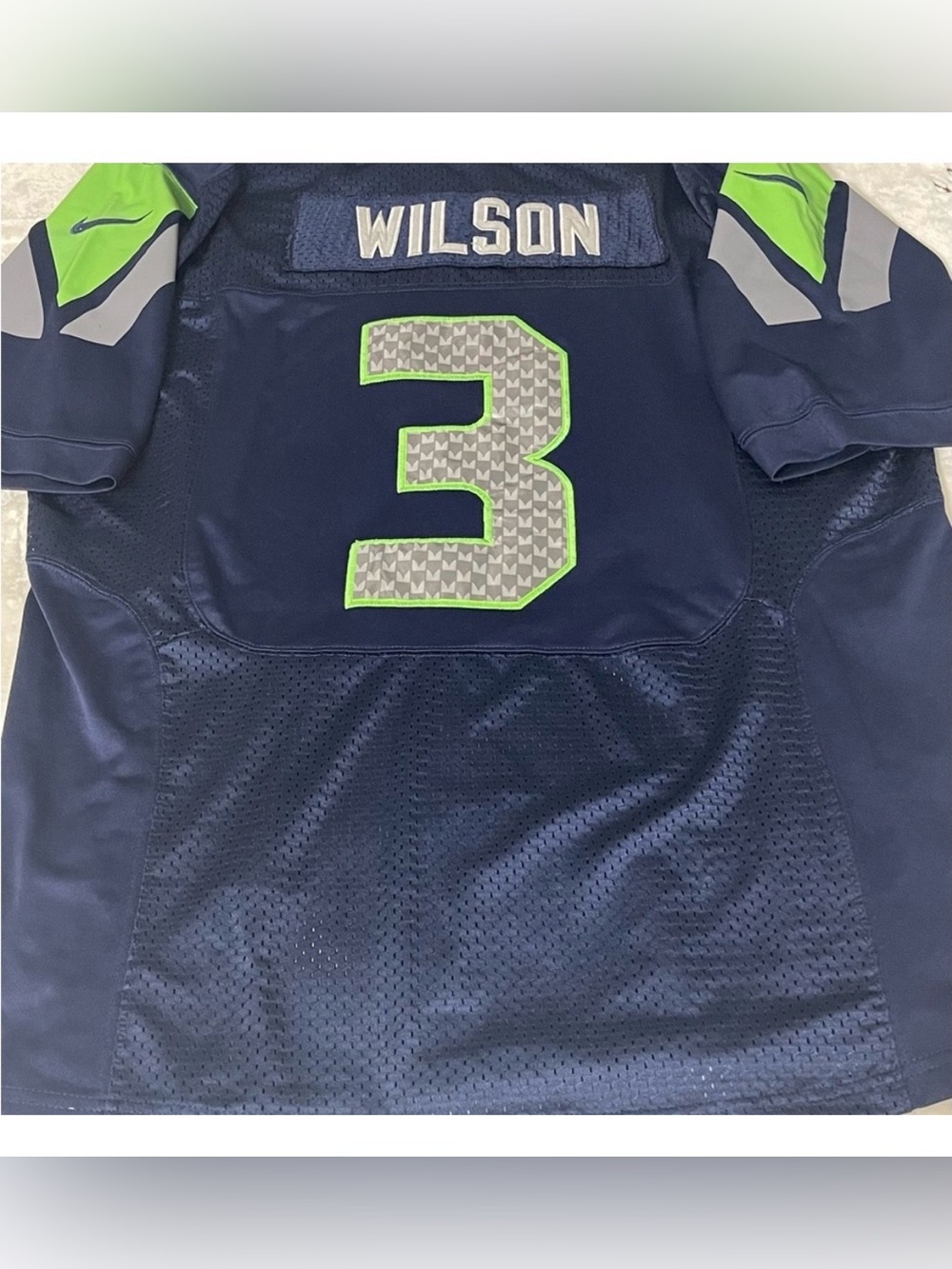 Nike On Field NFL Football Seattle Seahawks Russell Wilson #3 Jersey Large Sport